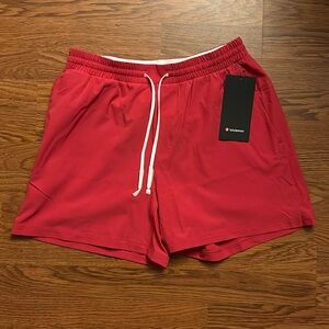 Pool Short 5” *Linerless Red/Pink